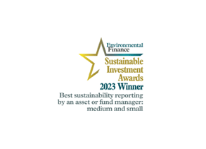 WHEB winner banner environmental finance 2023 